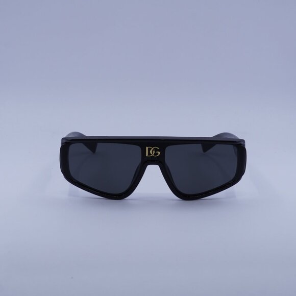 Dolce & Gabbana DG6177 501/87 Sunglasses Black Shield Frame, Grey Lenses main image 7
